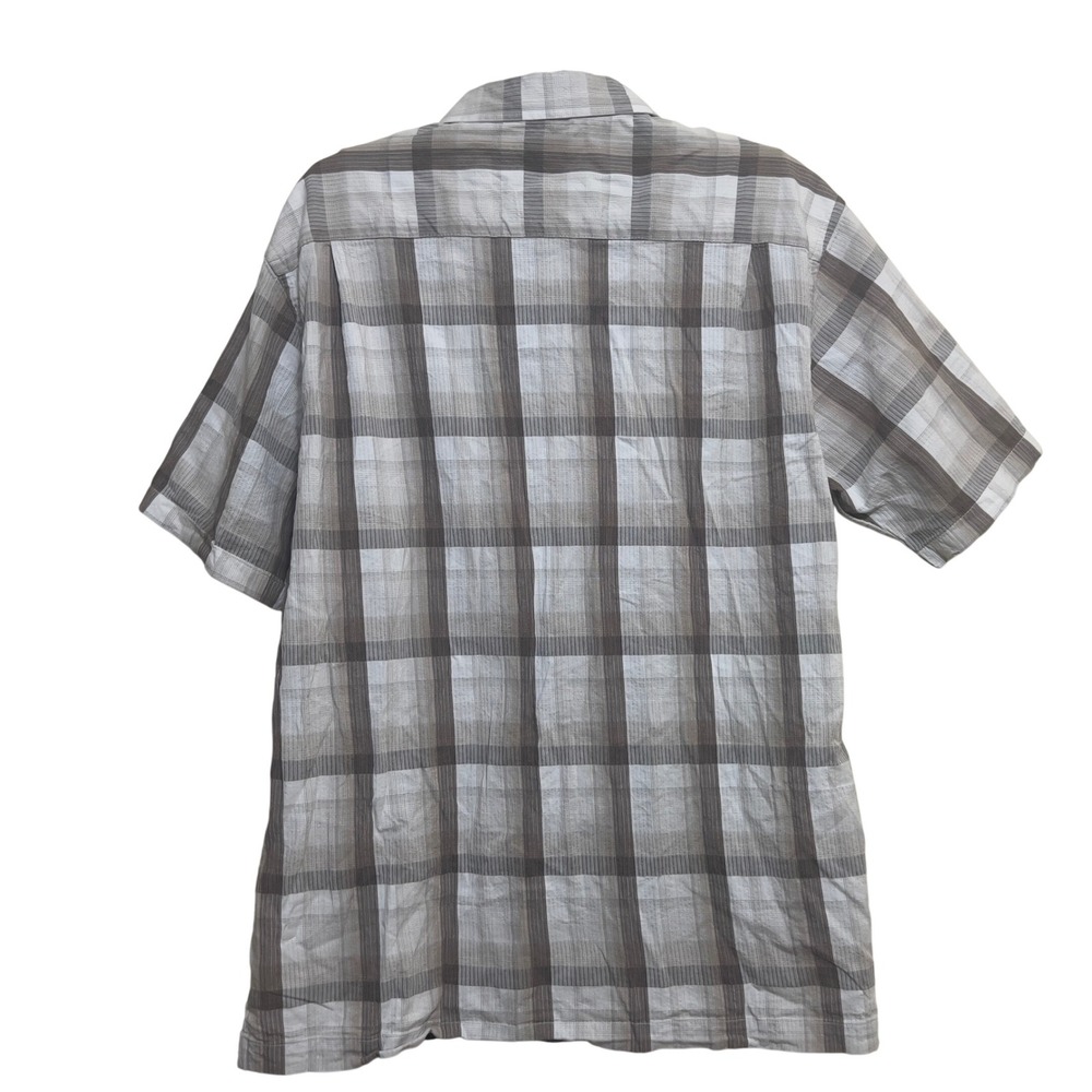 VAN HEUSEN Mens Plaid Short Sleeve Button Up Shirt Size L 16-16.5 - Picture 4 of 5